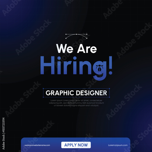 Hiring Graphic Designer post for social media.