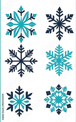 winter pattern snowflake ornaments perfect beautiful christmas decoration unique png image white snowy background