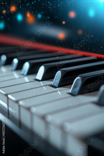 The melodic harmony of piano keys a close-up exploration of musical creativity and artistry