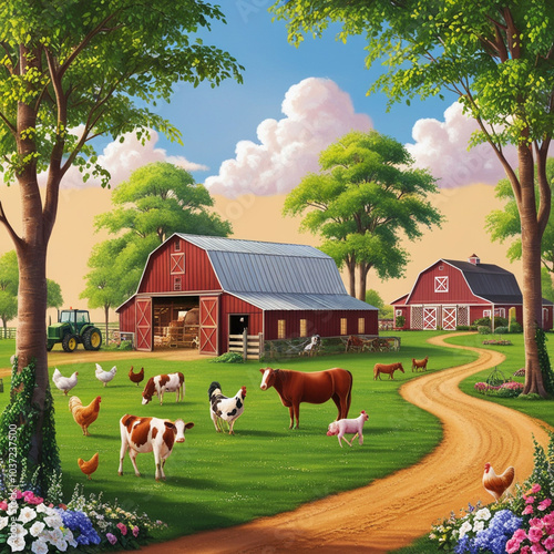 Farm lifestyle digital art photo