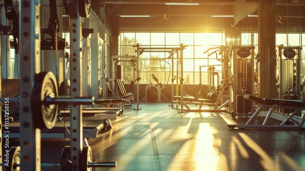 Sunlight Streaks Through Gym Windows Sunlight Streaks Through Gym Windows