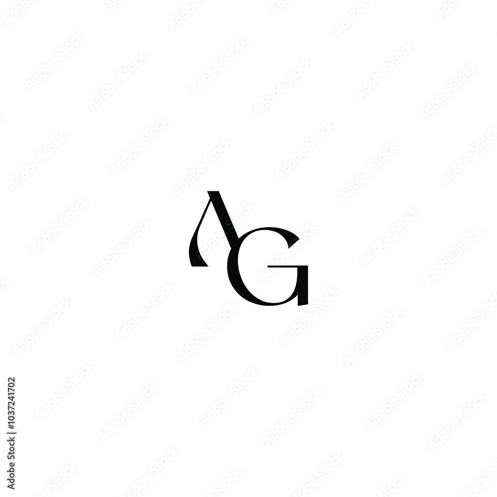 AG monogram logo design letter text name symbol monochrome logotype alphabet character simple logo AG monogram logo design letter text name symbol monochrome logotype alphabet character simple logo