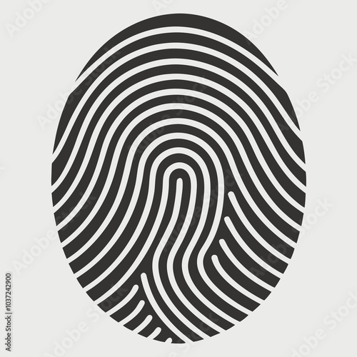 fingerprint on white