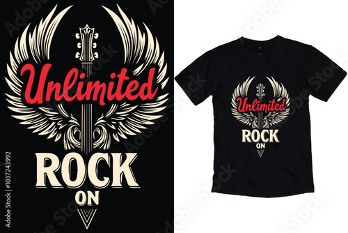 Rock on t-shirt design, Party t-shirt design, music party t-shirt design, t-shirt design vector illustration.	