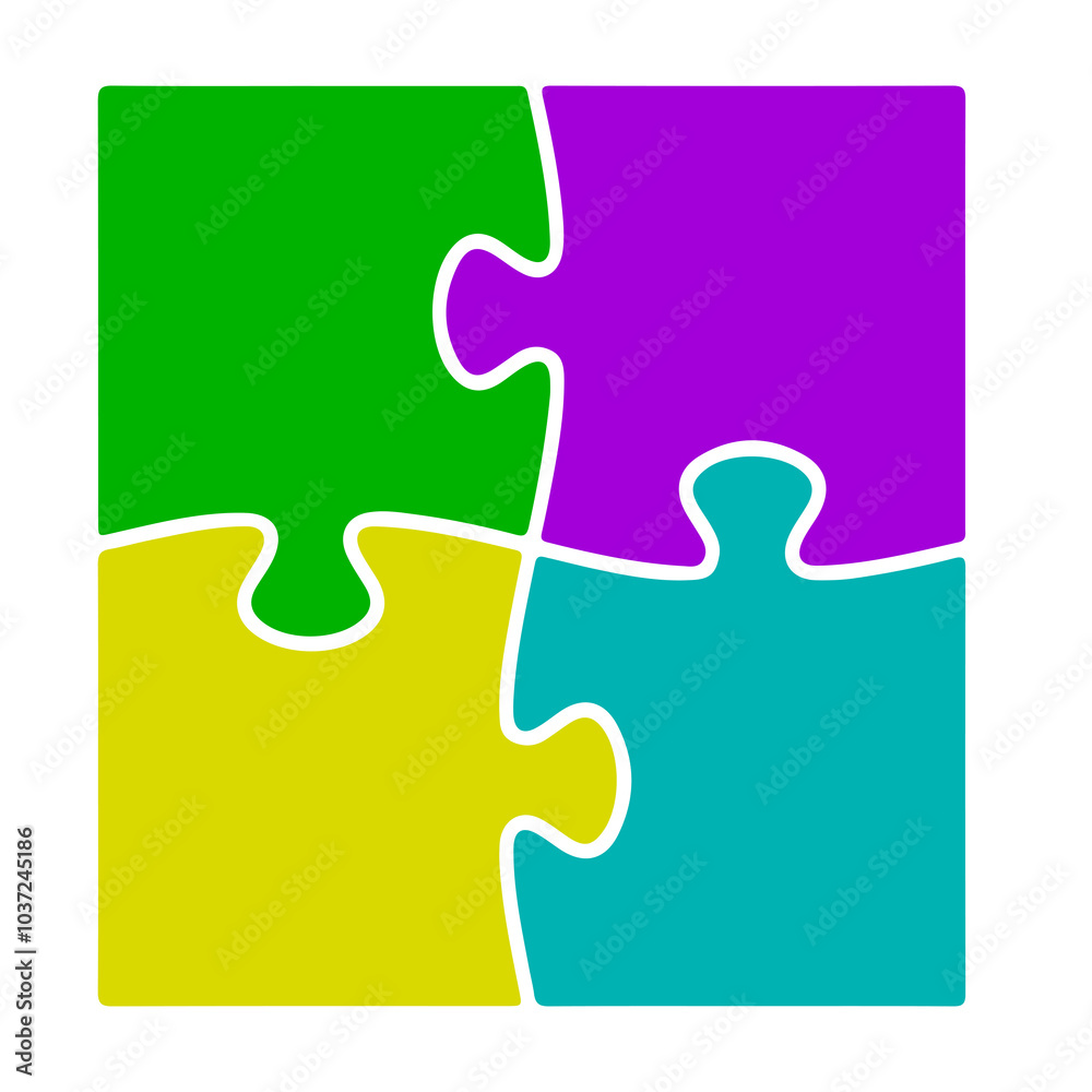 PUZZLE su fondo trasparente isolato PUZZLE su fondo trasparente isolato