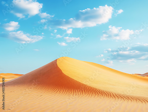 Desert on vibrant sky landscape wallpaper