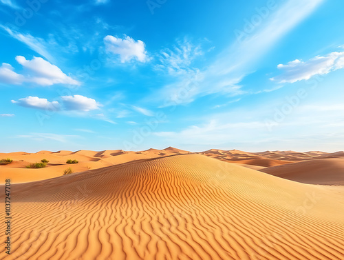 Desert on vibrant sky landscape wallpaper