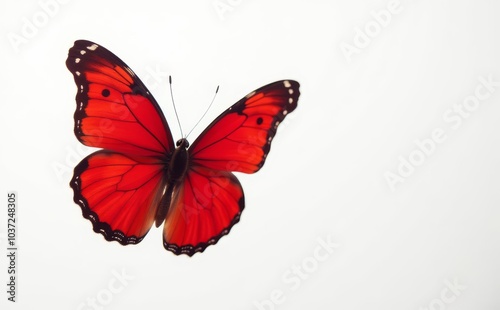 red butterfly flying, butterfly isolated on white background, butterfly, insect, dragonfly