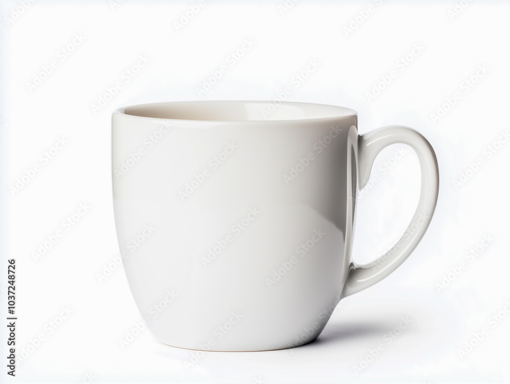 white cup of coffee isolated on the white background white cup of coffee isolated on the white background
