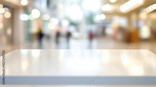 Shopping Mall Display Table Mockup 