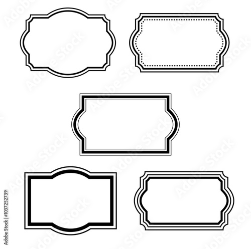 set of frames, frame set simple rectangle vintag, old border foto, retro background