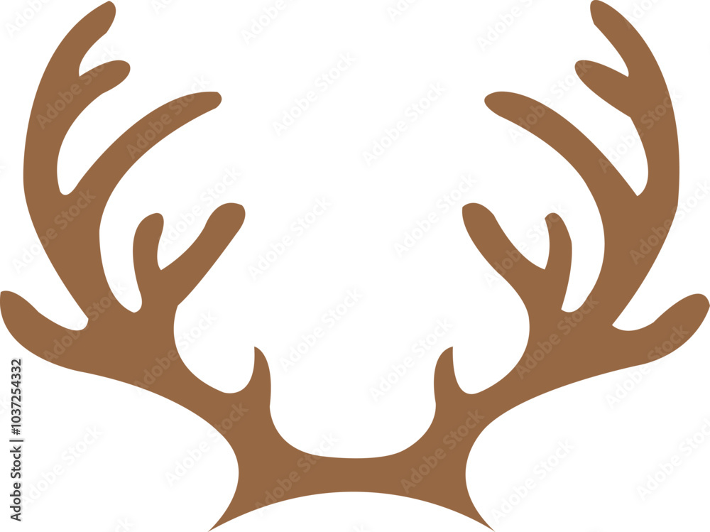 Obraz premium Christmas reindeer clip art design on plain white transparent isolated background for card, shirt, hoodie, sweatshirt, apparel, card, tag, mug, icon, poster or badge