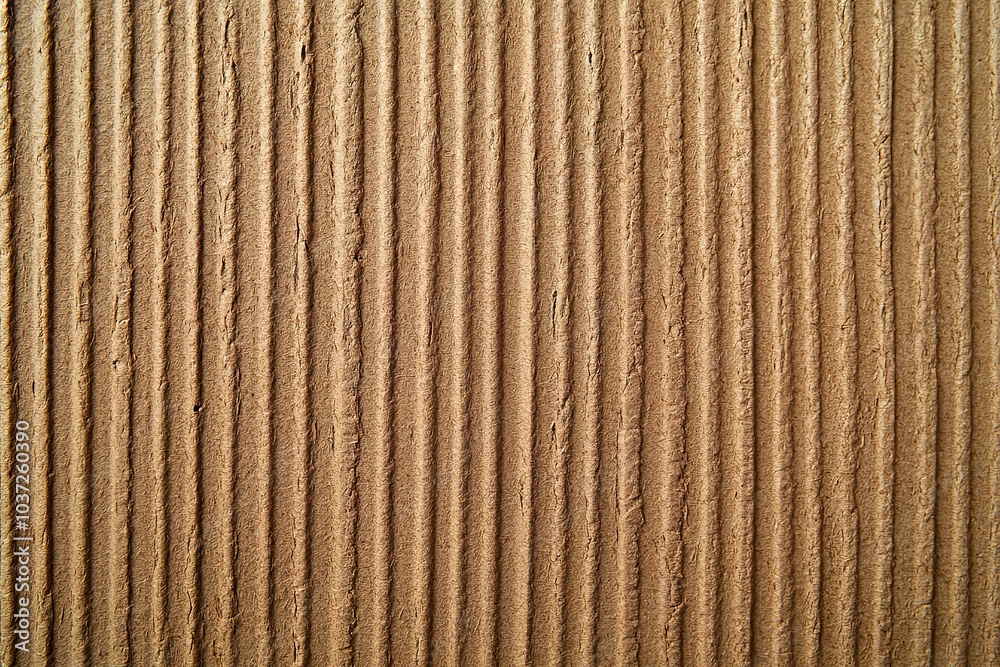 A close-up of the texture of cardboard, showcasing its natural and earthy appearance with subtle grain details A close-up of the texture of cardboard, showcasing its natural and earthy appearance with subtle grain details