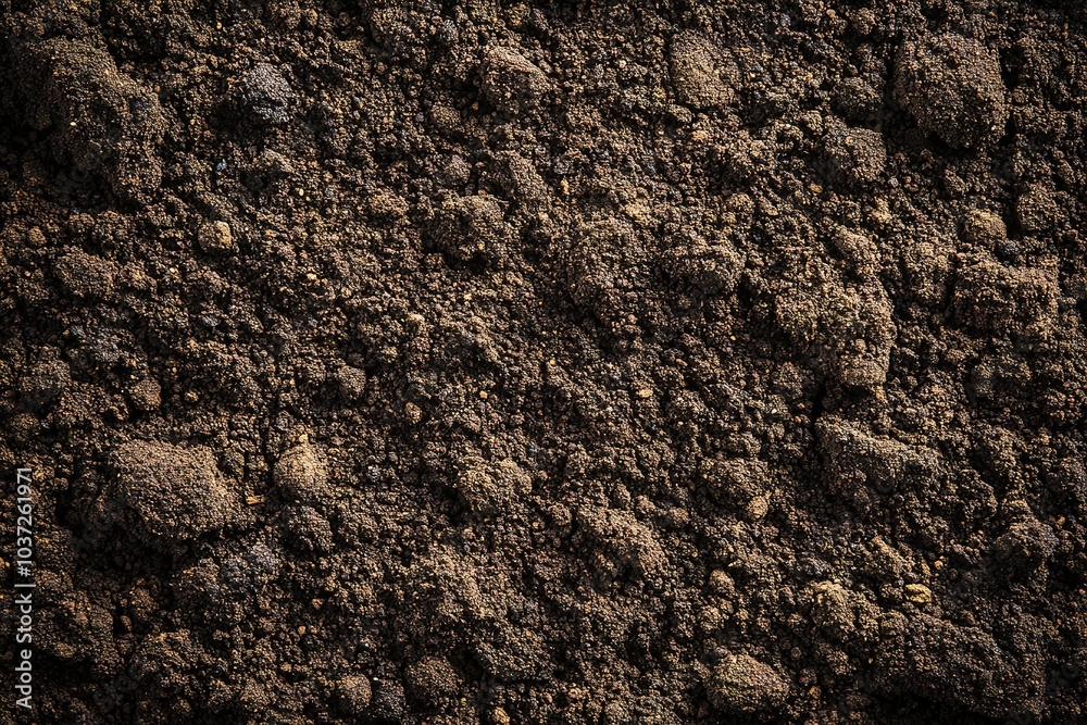 Close-up of soil background, top view, high-resolution photography Close-up of soil background, top view, high-resolution photography