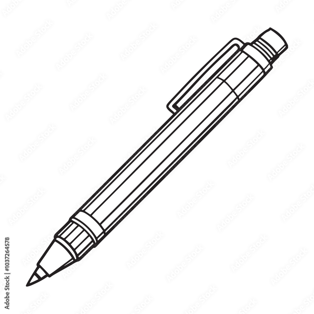 Silhouette vector style pen with white background Silhouette vector style pen with white background