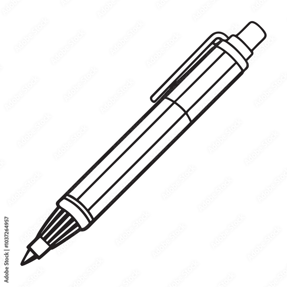Silhouette vector style pen with white background Silhouette vector style pen with white background