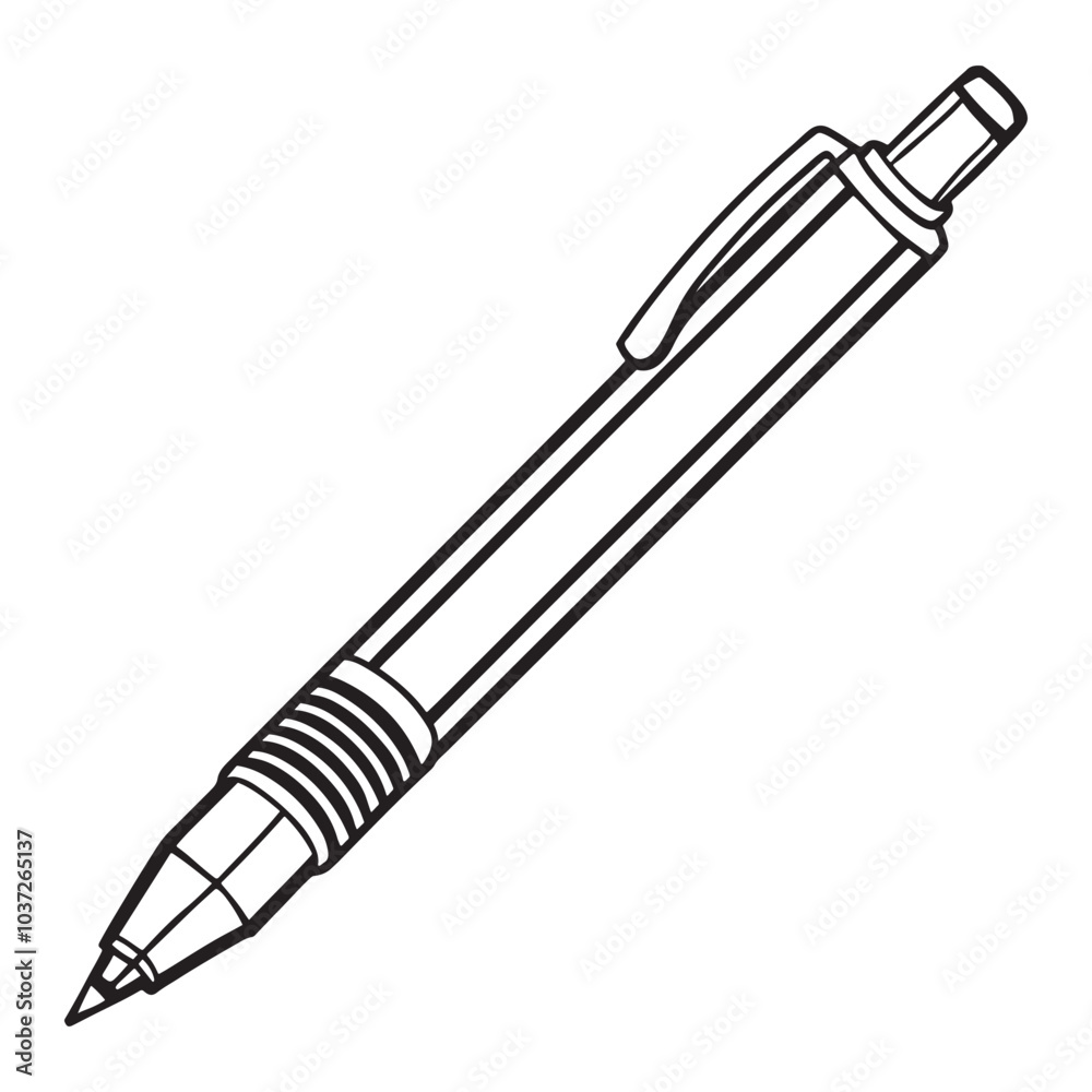 Silhouette vector style pen with white background Silhouette vector style pen with white background