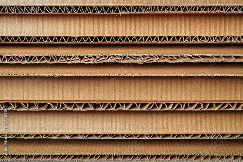 A flat, high-resolution, top-down view of a brown cardboard texture. High quality