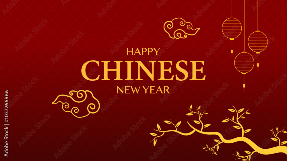 Naklejka premium Chinese new year, year of the snake banner template design.Happy Chinese new year 2025 vector design background. 