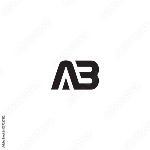 Free Download Sleek AB Monogram Logo - GFXLoad