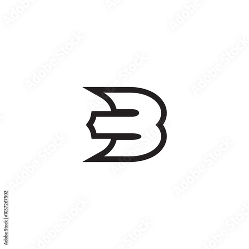 Batman B Logo with Bold, Abstract Design