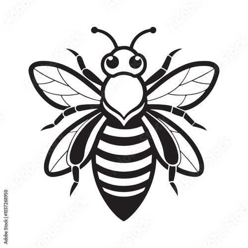 Honey bee line art vector . bee silhouette, bee logo, bee icon, bee vector, bee silhouette logo, bee carton vector