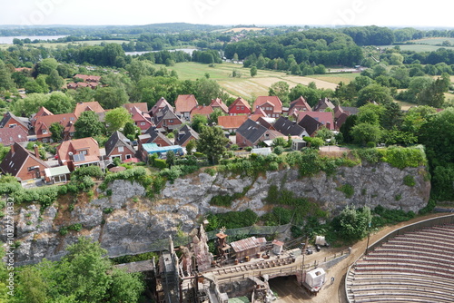 Blick auf die Bühne in Bad Segeberg vom Kalkfelsen photo