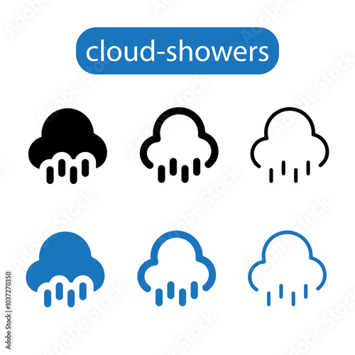 cloud showers Perfect for web and app interfaces, presentations, infographics,