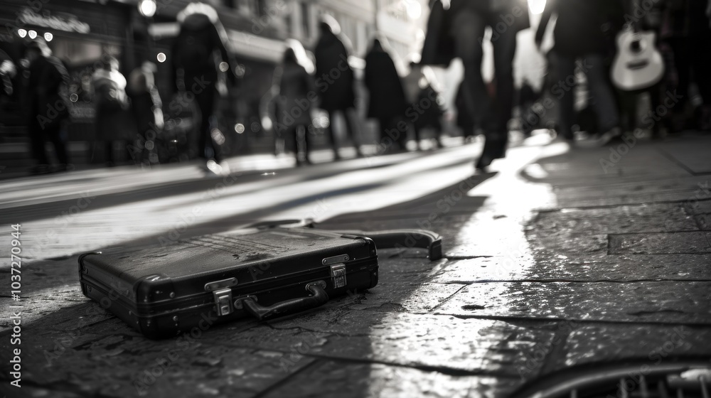 Lost Briefcase on a Busy Street