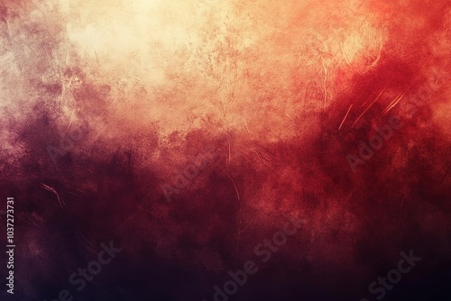 Abstract red and orange background, dark brown background, blurred, grunge texture