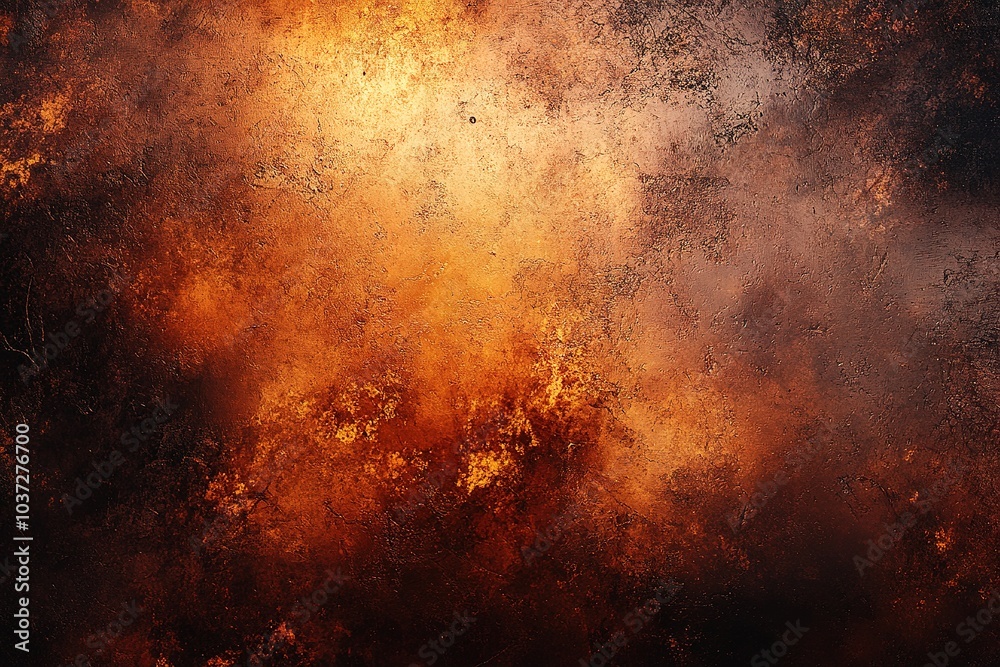 Grunge-inspired brown and orange background, with dark and light tones