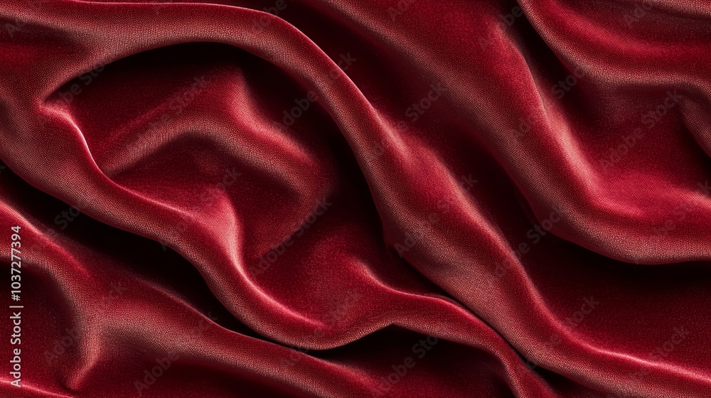 Fototapeta premium Luxurious burgundy velvet seamless pattern for elegant textile design