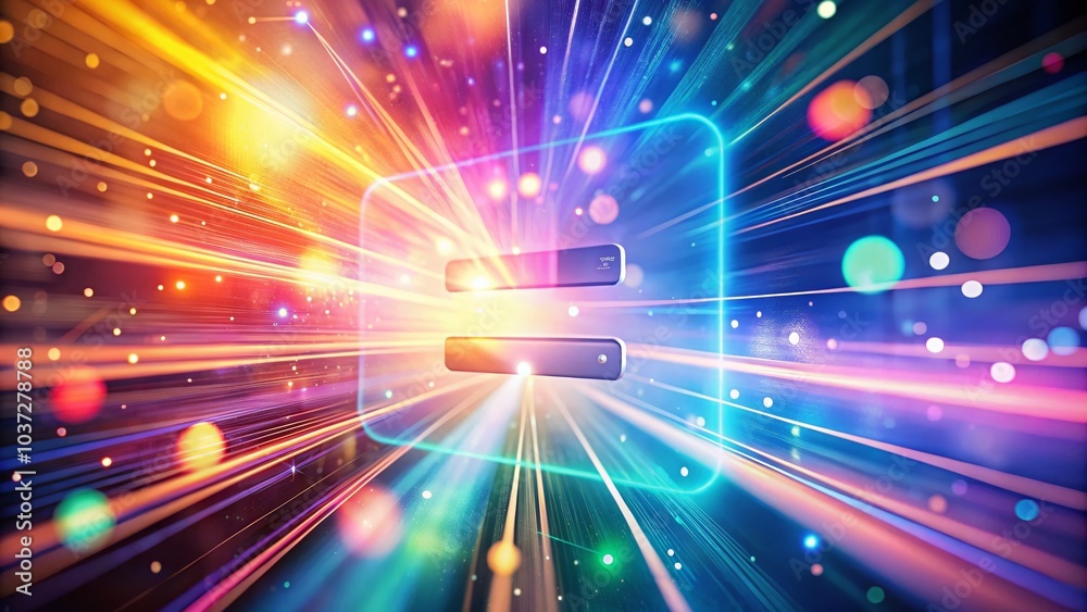 Fototapeta premium Long Exposure Effect on Login Password Input Form with Digital Glow and Abstract Background for Enhanced User