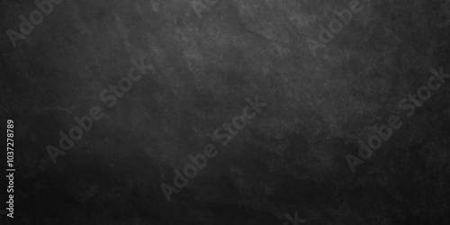 Dark Black background texture, old vintage charcoal black backdrop paper with watercolor. Abstract background with black wall surface, black stucco texture. Black gray satin dark texture luxurious.