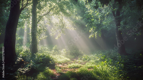 sunlight in the forest