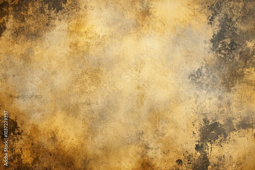 A large area of yellowish-brown grungy paper with a dark background, the texture is slightly worn and has some stains that give it an aged appearance