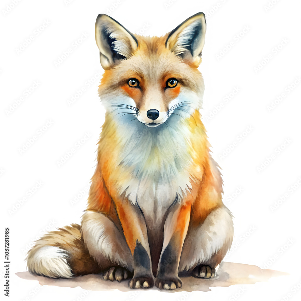 Obraz premium red fox isolated on a transparent background.