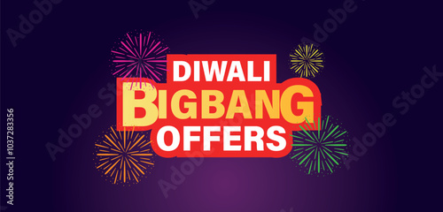 Festive offers, Diwali bigbang offer sale, shopping deal concept for Indian festival Dussehra Navratri, Diwali, Dandiya and durga puja.