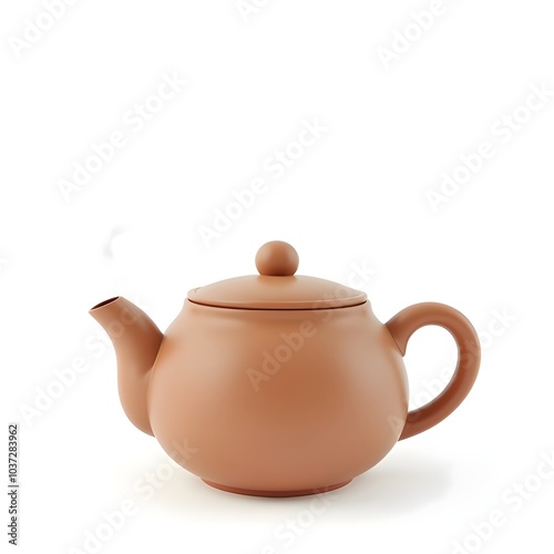 Clay Teapot Illustration 