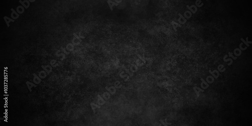Dark Black background texture, old vintage charcoal black backdrop paper with watercolor. Abstract background with black wall surface, black stucco texture. Black gray satin dark texture luxurious.