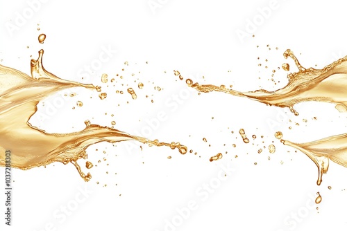 Éclaboussures dorées en contraste