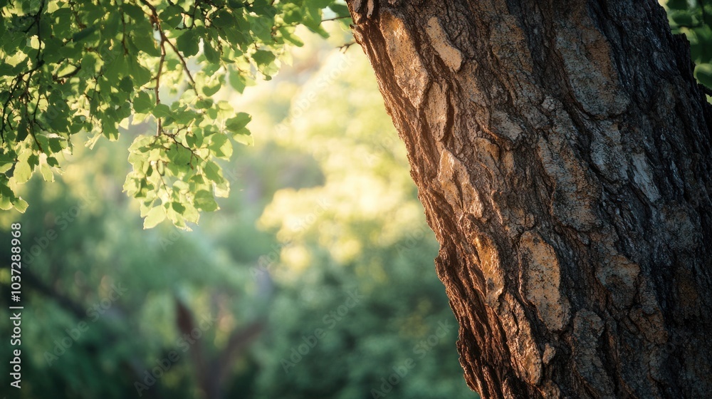 Obraz premium Sunlight Through Tree Bark