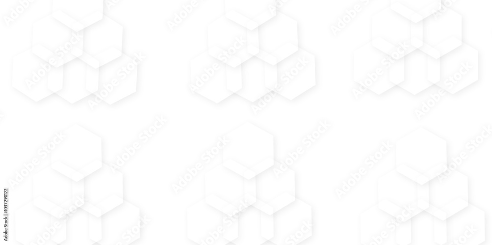Abstract white hexagon concept background. Seamless pattern with hexagon. Hexagonal white hexagons honeycomb wallpaper. Abstract white lines background. Abstract white hexagon concept background. Seamless pattern with hexagon. Hexagonal white hexagons honeycomb wallpaper. Abstract white lines background.