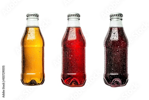 Trois bouteilles de soda colorées

 photo