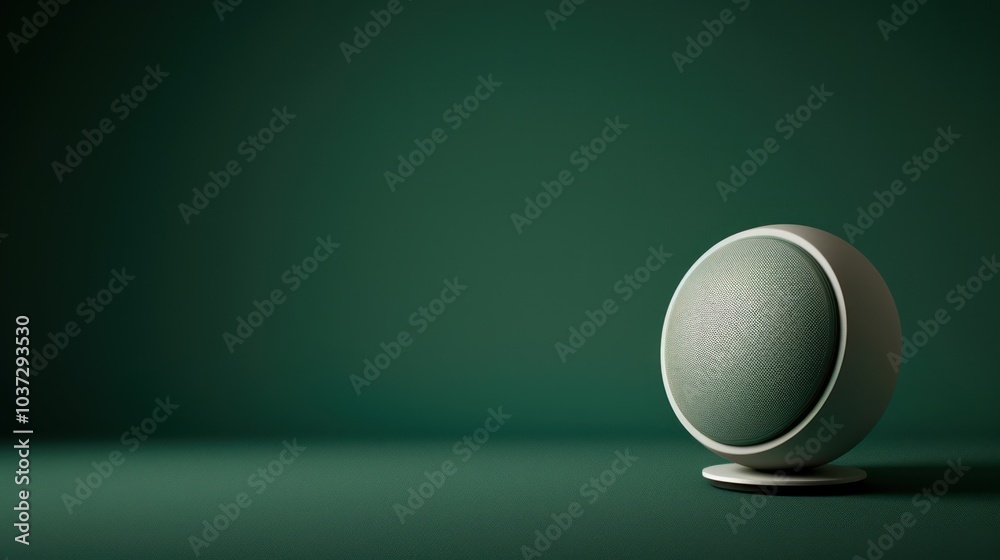 Green Sphere on Green Background Green Sphere on Green Background