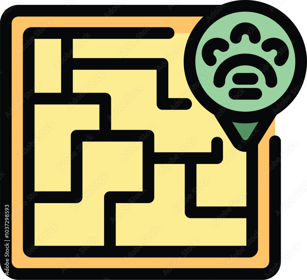 Location pin is showing the wifi password on a map Location pin is showing the wifi password on a map