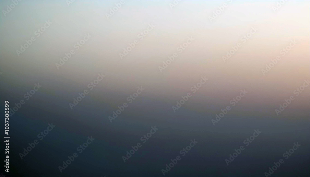 Fototapeta premium Subtle hues of dawn paint the sky, a tranquil gradient from deep blues to soft pinks and whites. A serene, misty atmosphere unfolds, promising a beautiful day.
