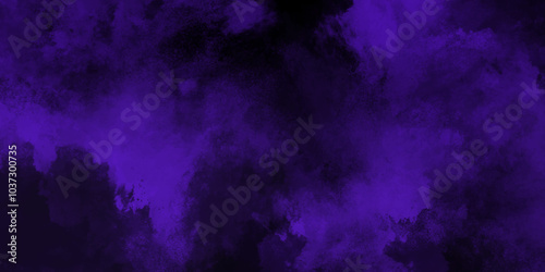 Violet dramatic smoke smoky illustration misty fog cumulus cloud modern vibrant grunge texture. Vector cloud reflection of neon smoke exploding design element. Colorful black and white granite.	
