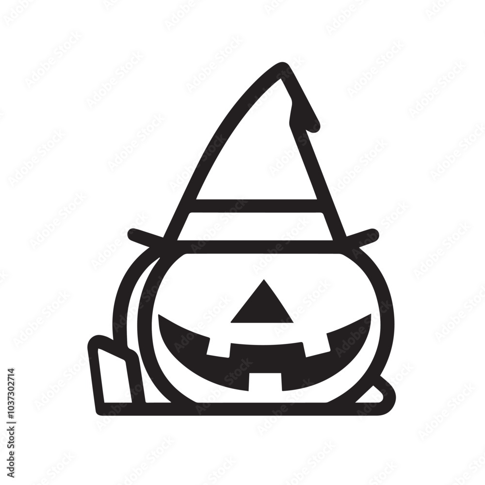 A vector silhouette image of a halloween icon with a white background A vector silhouette image of a halloween icon with a white background