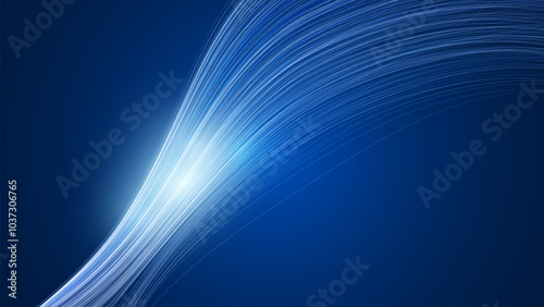 Motion Abstract Neon Threads Background. Color Line Lights Background. Optical Fiber Vector with Shine Bright Effect. Abstract Ribbon Vector Design.
